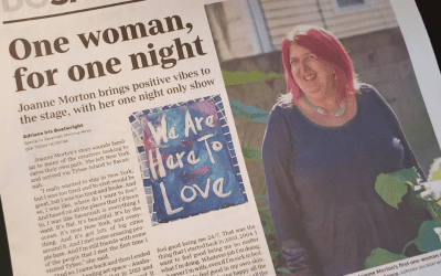 Raising the positive vibes with her one night only, one woman show